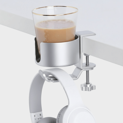 2 in 1 Desk Cup Holder with Headphone Hanger